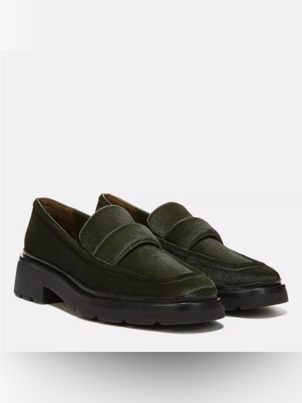 Vince ‘Robin’ pony hair loafers - green, women's 8